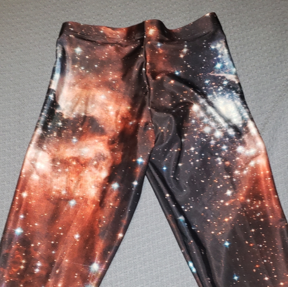 BlackMilk Clothing- Galaxy Red Leggings- Size Large- Old Cut- BNWOT